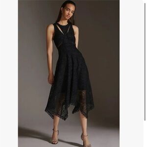 NWT Anthropologie Embroidered Lace Cutout Maxi Dress Size 8